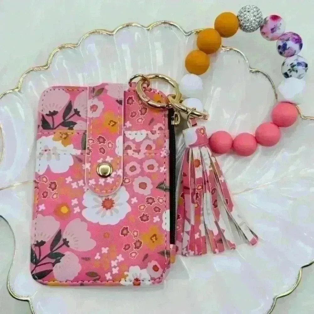 Floral Wristlet Card Wallet - Picture 6 of 8